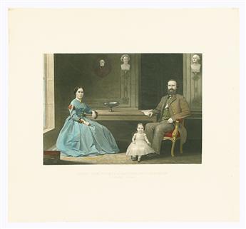 (CIVIL WAR--CONFEDERATE.) Sartain, William; engraver. Lieut. Gen. Thomas J. Jackson and His Family (Stonewall Jackson).